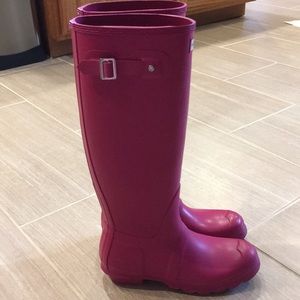 EUC women’s hunter rain boots pink size 8